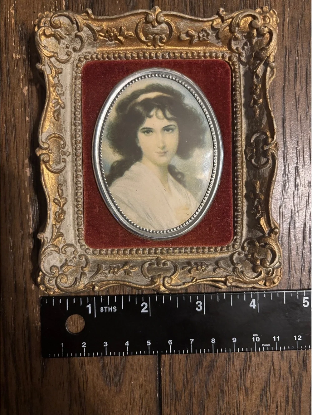 Vintage Mini Cameo Creations Pair Hubak Lady & Mrs Chaplin Plaster Frames